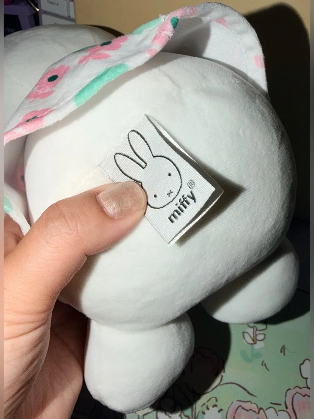 🐰Miffy White Plush Bunny in Pink Floral Dress